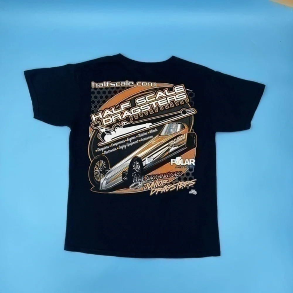 Drag Racing Front/Back Graphic Tee - Picture 1 of 2